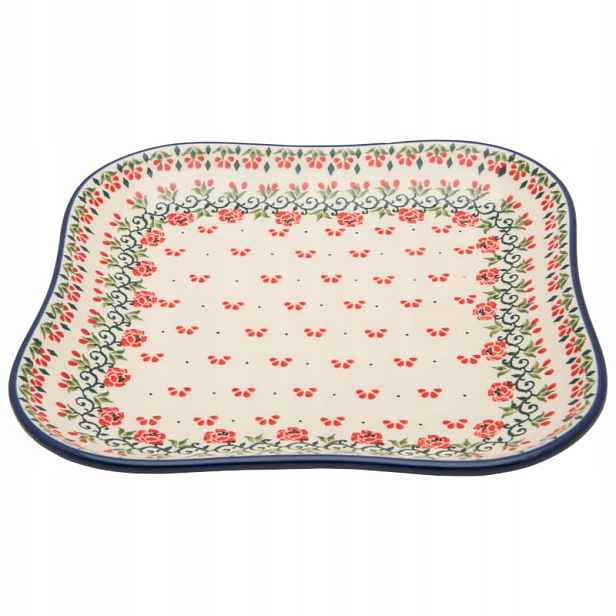 Miska čtvercová 24 cm Keramika Bolesławiec