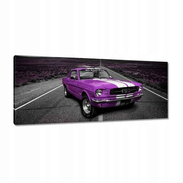 Obrazy 100x40 Fialový Ford Mustang
