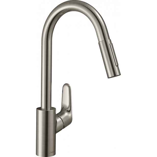 Dřezová baterie Hansgrohe Focus M41 s vytahovací sprškou, 2 proudy vzhled nerezu 31815800