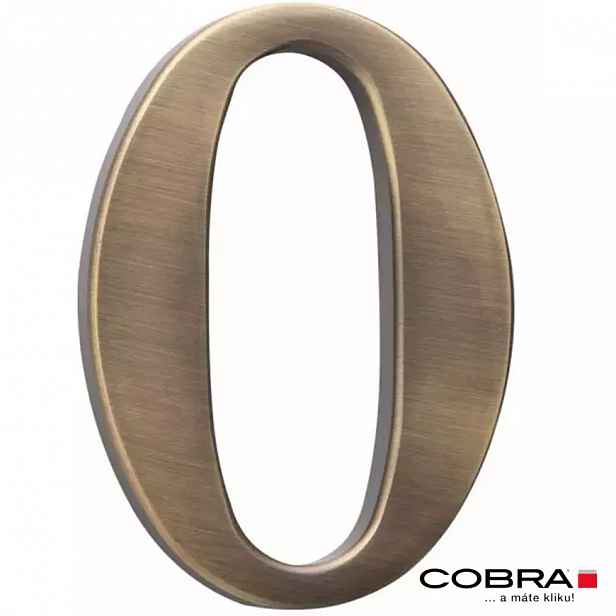 Cislo 3D bronz cesany 0 - 5 cm