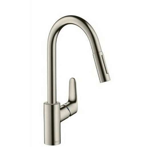 Dřezová baterie Hansgrohe Focus M41 s vytahovací sprškou, 2 proudy vzhled nerezu 31815800