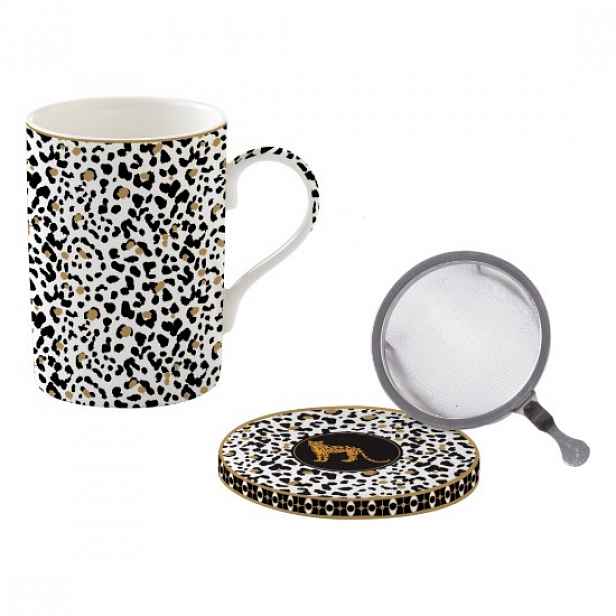 Hrnek "Atmosphere Savana" s víčkem a infuzérem, porcelán, 350 ml - Eas
