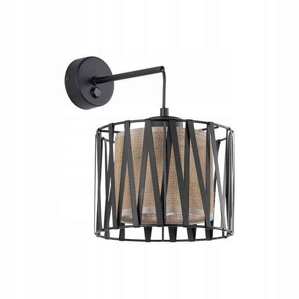 Nástěnná lampa Černá Harmony Moderní kov 20 cm pro Tk Lighting