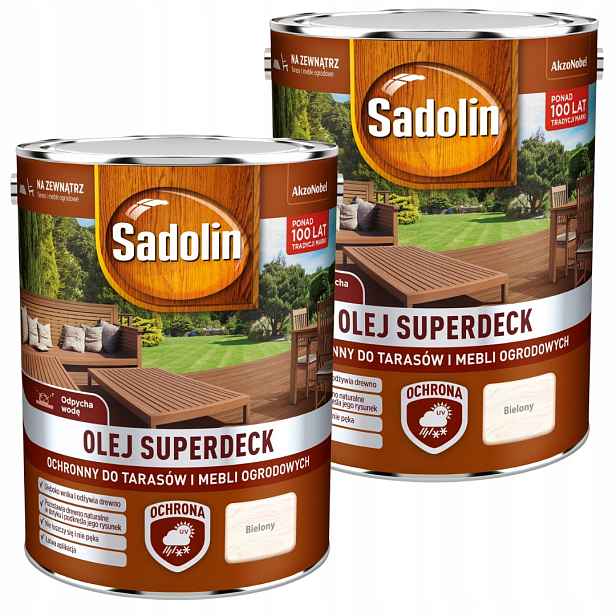 Sadolin Superdeck Olej Na Terasy 10L Bílý Set 2x5L