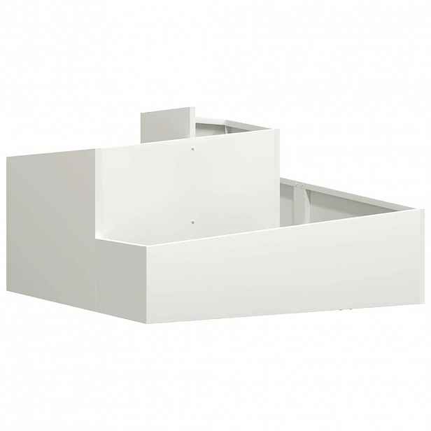 vidaXL Zahradní pěstebník Bílá 80 x 80 x 50 cm Studená válcovaná ocel