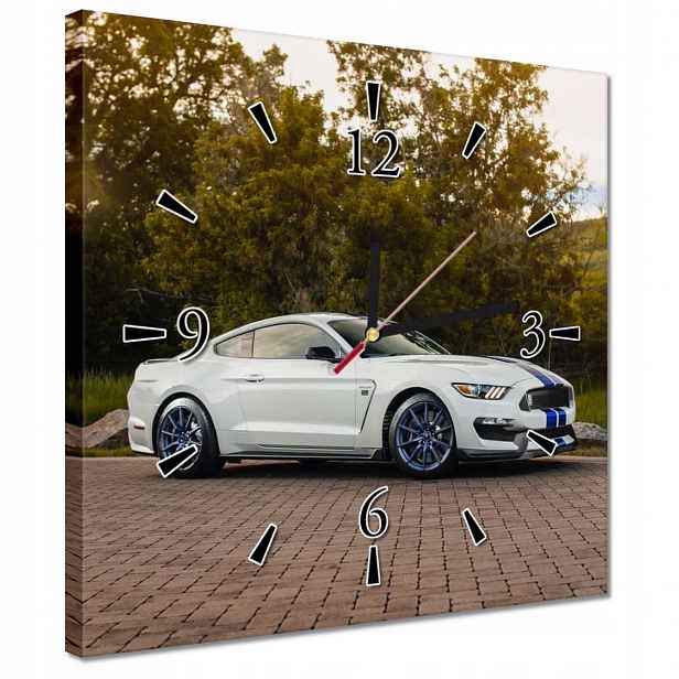 Hodiny 30x30 Ford Mustang Auto Usa