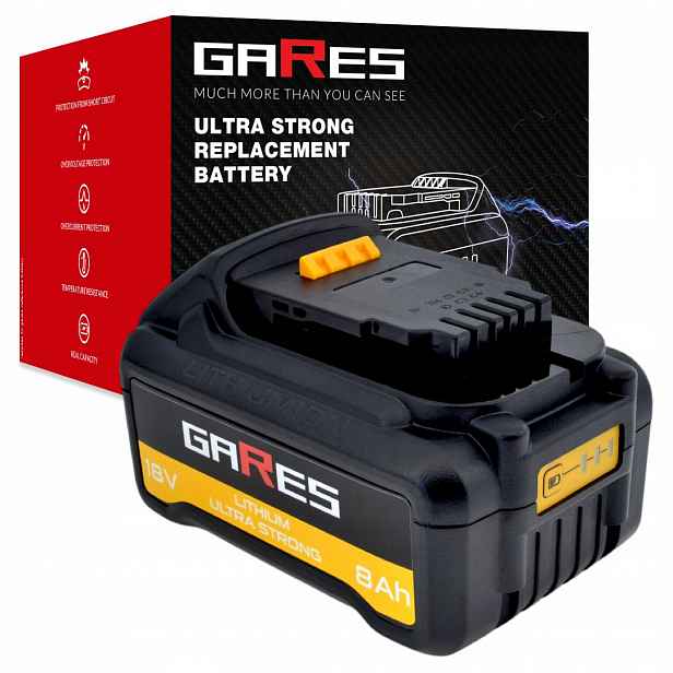 Akumulátor Gares pro Dewalt Xr DCB183 DCB200 DCB201 Články 21700 18V 8Ah