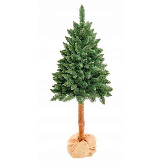 Umělý Vánoční Stromeček Na Kmeni Přírodní Zelený 220 cm