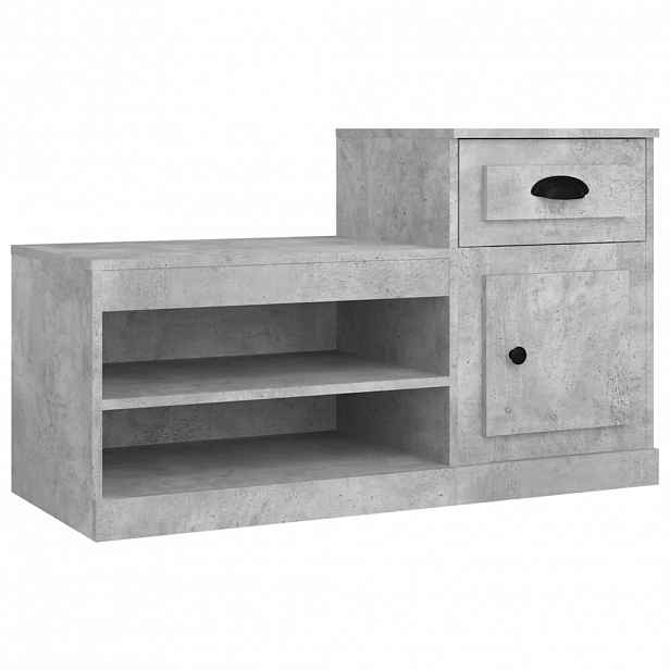 vidaXL Botník betonově šedý 100 x 42 x 60 cm kompozitní dřevo