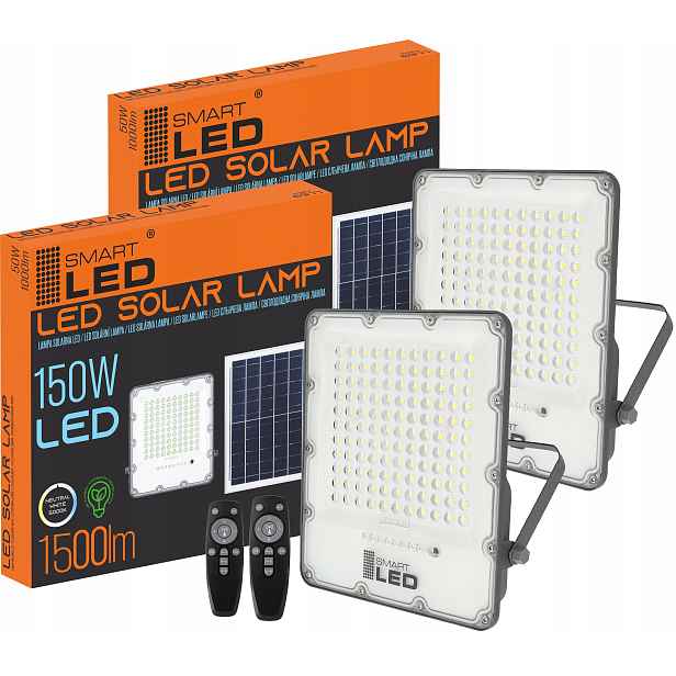 Solární lampa halogenový Led reflektor, senzor 150 W