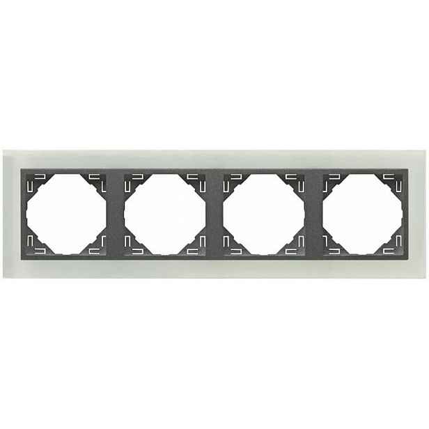 Efapel Crystal Rámeček 4X Sklo Grafit 90940 Tcs