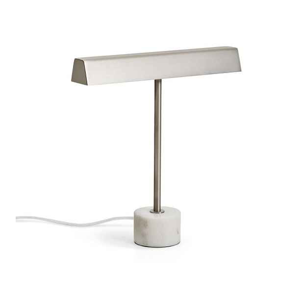 Kovová stolní lampa ve stříbrné barvě (výška 32,5 cm) Lynor – Kave Home