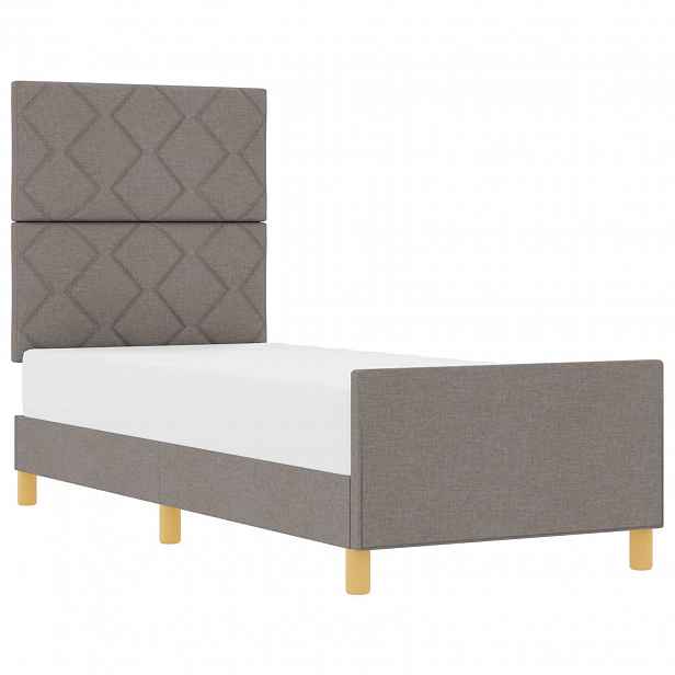 vidaXL Rám postele s čelo Taupe 80 x 200 cm textil