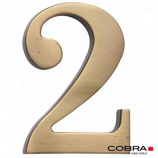 Cislo 3D bronz cesany 2 - 5 cm