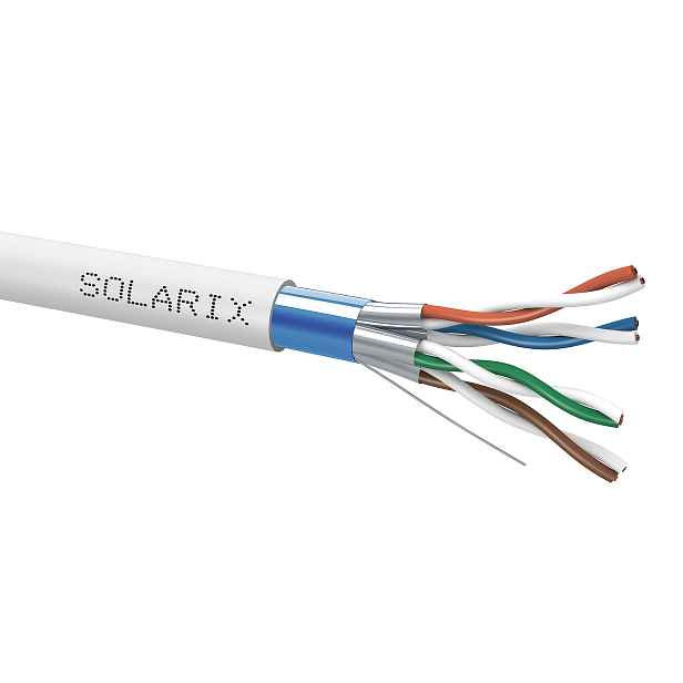 Kabel instalační Solarix CAT6a FFTP 2× stíněný LSOH 500 m