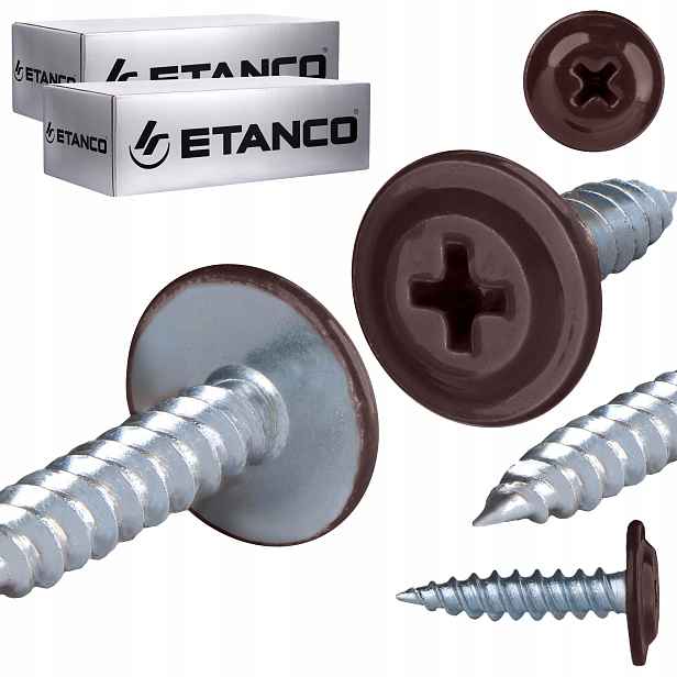Podložkové šrouby do dřeva 4,2 x 19 mm Ral 8017 500 ks Etanco Gm-s