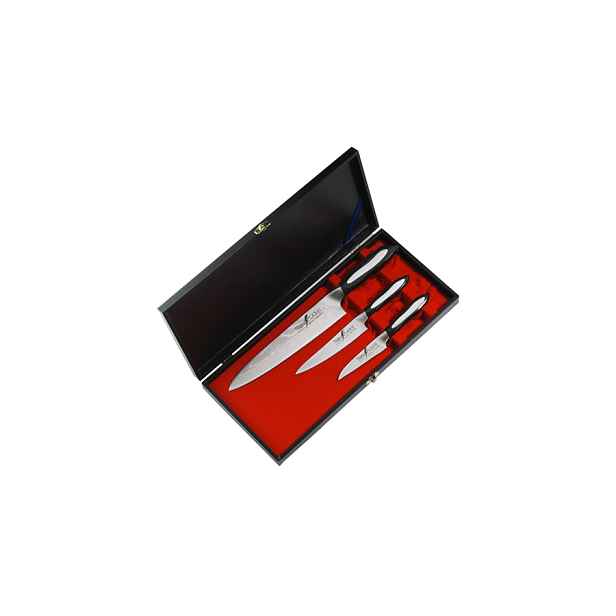 Sada 3 japonských nožů Tojiro Flash Gyuto, Petty knife, Paring