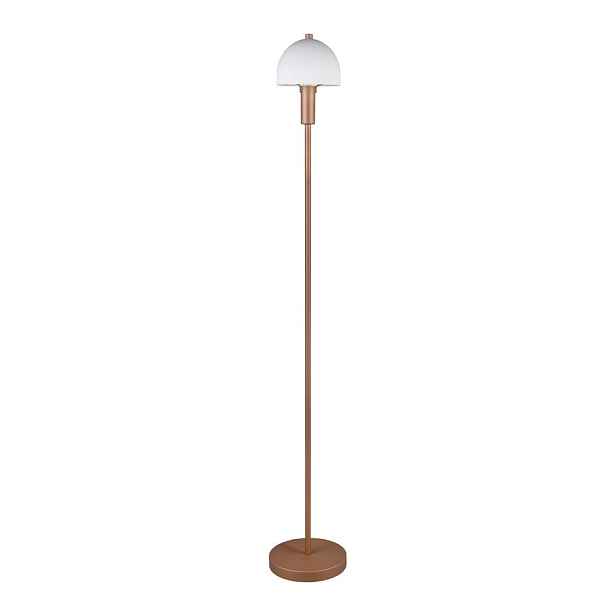 Stojací lampa v bronzové barvě se skleněným stínidlem (výška 120 cm) Glenn – Reality