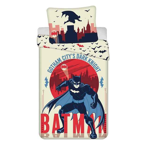 Bavlněné dětské povlečení na jednolůžko 140x200 cm Batman "Gotham's Knight" – Jerry Fabrics