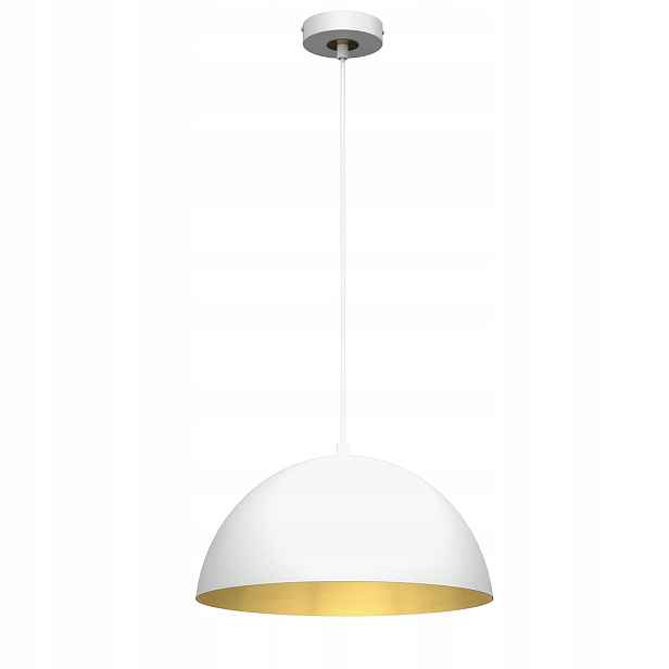 Milagro Závěsná lampa Beta MLP7897 1xE27 35 cm Bílá Zlatá Kovová Loftová lampa IP20