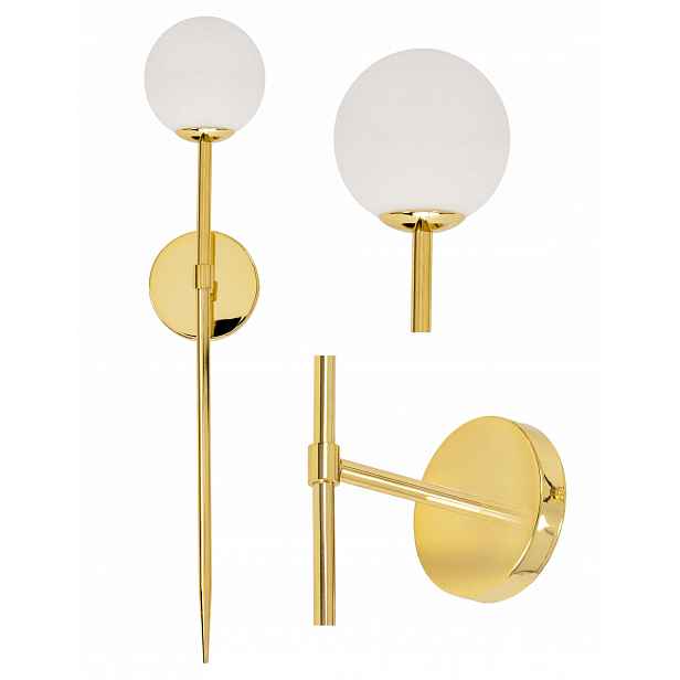 Nástěnná lampa Zlatá 52 cm Gold Bílá Kula G9
