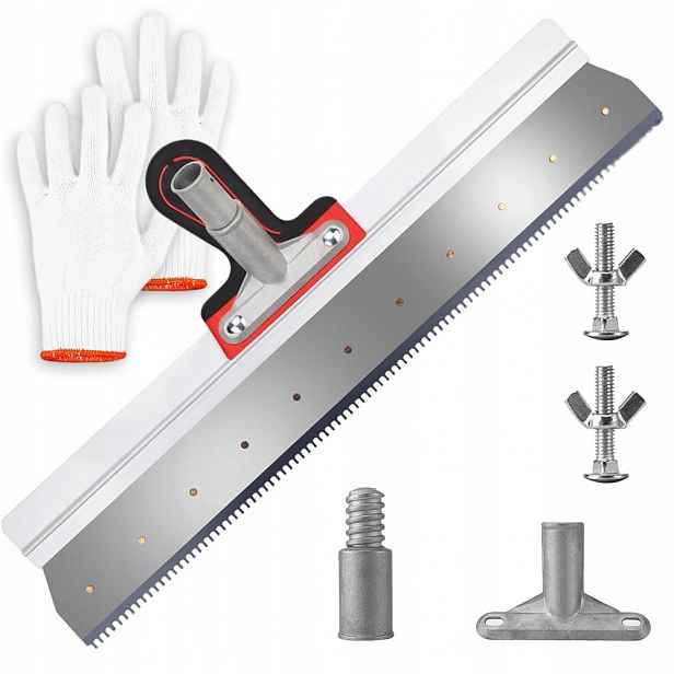 Paca Ozubená 560X230MM S Adaptérem Na Hůl Nerezová Ocel Stahovák Sada