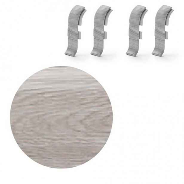Spojka k soklu Naturel Gladstone šedý , PVC délka 0,5 cm, výška hrany 56 mm, NATNGTFG8