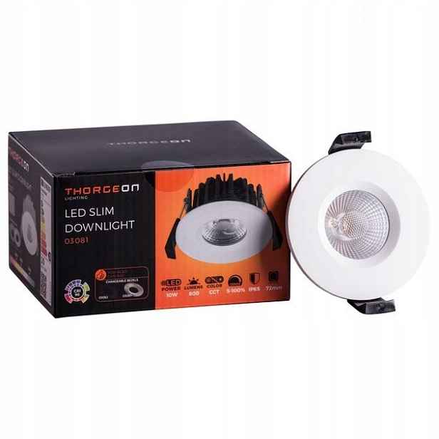 Thorgeon Led zápustné svítidlo 10W Cct 800 lm, Cri 90, IP65 03081