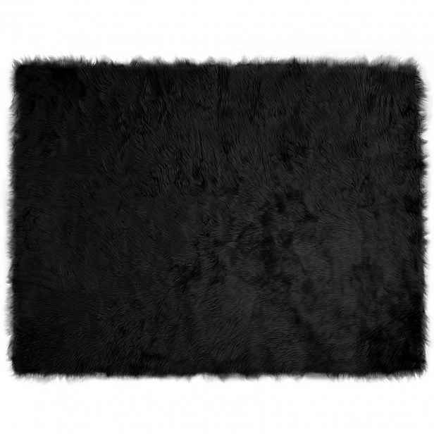 vidaXL Koberec z umělé ovčí kožešiny TAFALLA Černá 240 x 340 cm
