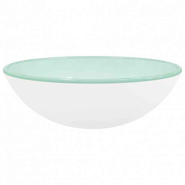 vidaXL Umyvadlo tvrzené sklo 42 x 14 cm bílé
