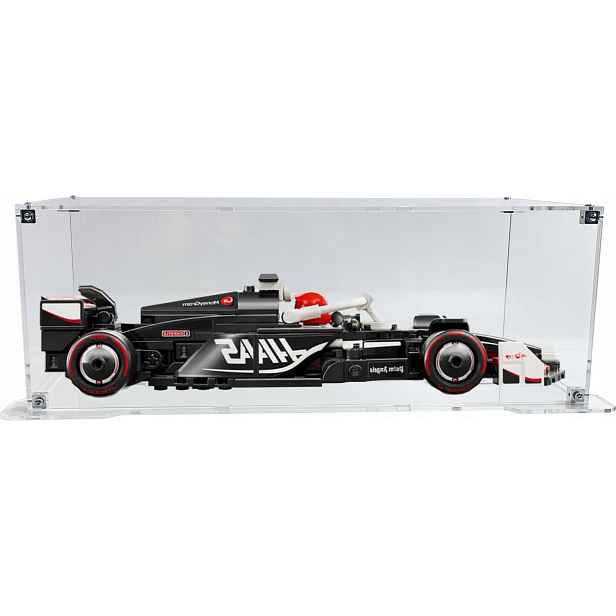 Vitrína s podstavcem Drewlandia pro stavebnici Lego 77250 Formule F1 MoneyGram