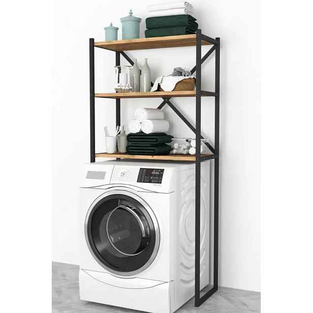 Casarredo Regál na pračku SIARA borovice/černá