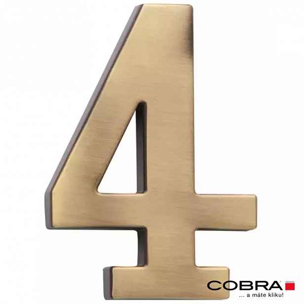 Cislo 3D bronz cesany 4 - 5 cm