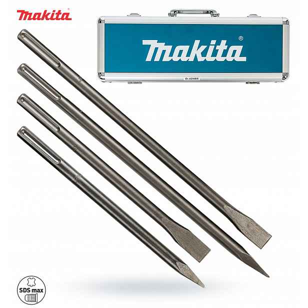 Dláta s úchytem Sds Max 4 díly Makita D-42466