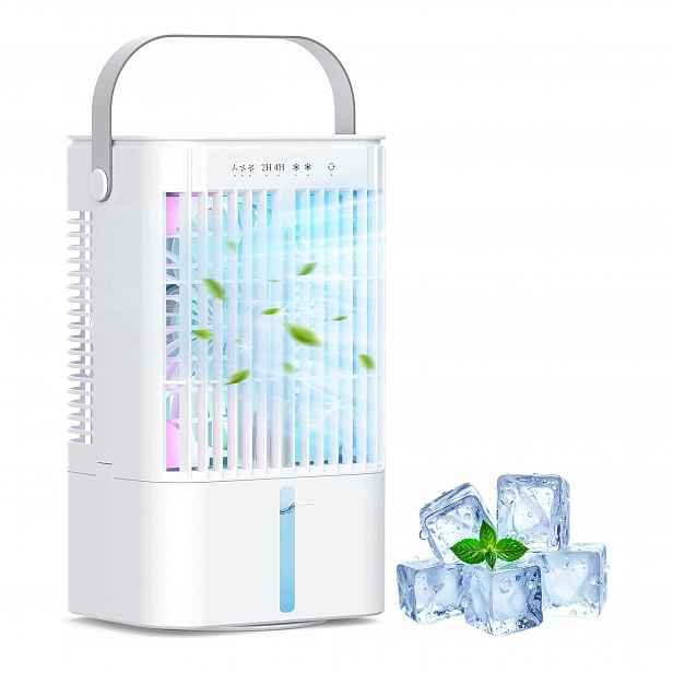 Mini chladicí ventilátor přenosný s mlhou 3v1 stolní Usb tichý 1200 ml