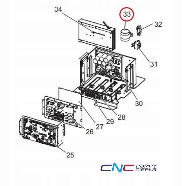 S70E81255 315906 Originální kondenzátor pro tepelná čerpadla Mitsubishi Zubad