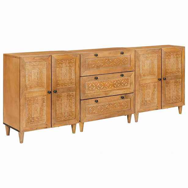 vidaXL Servírovací skříň 3 ks 180 x 33,5 x 75 cm Hnědá
