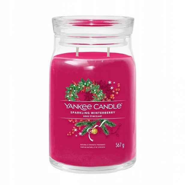 Yankee Candle Velká vonná svíčka Sparkling Winterberry Vánoční