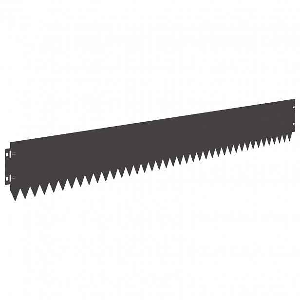 vidaXL Okraj trávníku 30 ks 103 x 15 cm Ocel Černá