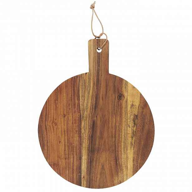 IB Laursen Dřevěné kulaté prkénko s rukojetí OILED ACACIA WOOD