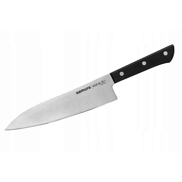 Nůž Samura Harakiri Grand Santoku 197 mm AUS-8, plný tang, Abs