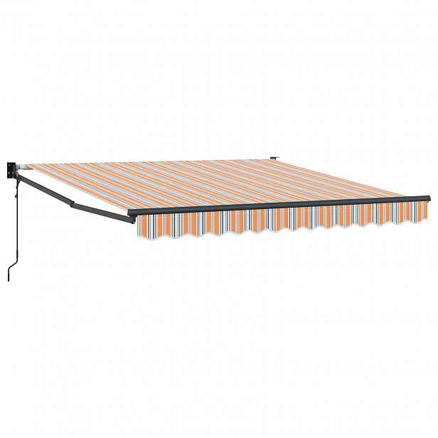 vidaXL Stahovací markýza Vícebarevný 350 x 250 cm Polyester a kov