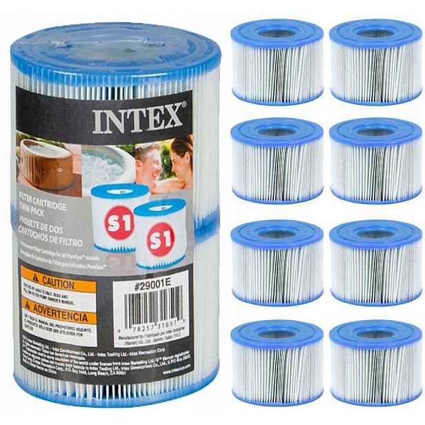 8 x Filtry S1 pro vířivky Spa Čerpadla Filtrační vložka Bazén Intex 29001