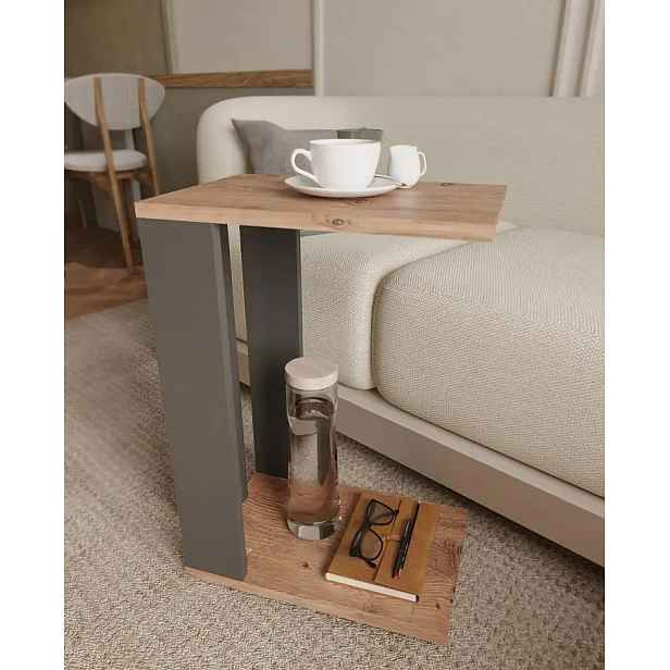 Casarredo Příruční stolek na kolečkách HOOVER barva borovice/antracit