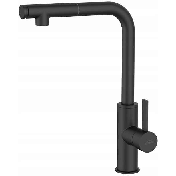 Invena Kuchyňská Baterie S Vytahovací Sprškou Preto, Černá