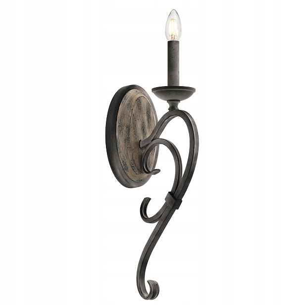 Nástěnná lampa Taulbee Kichler 1xE14 60W, Retro styl, šedá