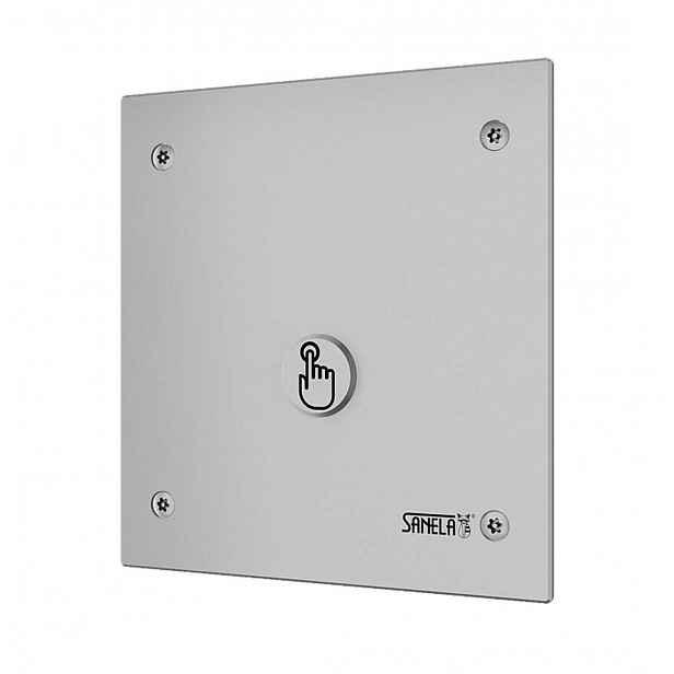 Sanela - Ovládání sprchy s piezo tlačítkem, pro 1 druh vody, napájení ze sítě, matný nerez SLS 01PA