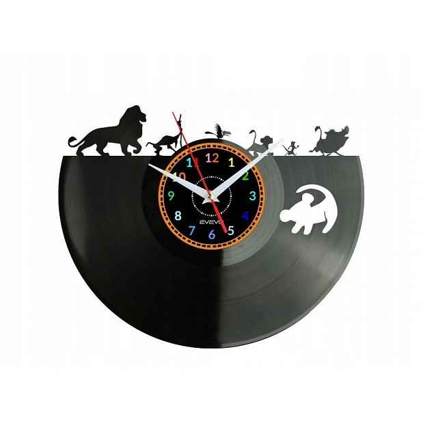 Afrika Dárek Originální dekorace do domu Hodiny z vinylové desky