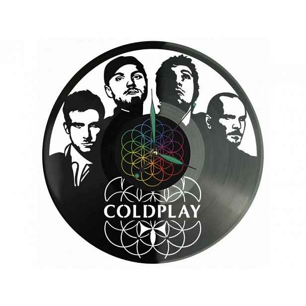 Coldplay Dárek Vinyl Nástěnné hodiny Vinylová deska Unikátní dekorace Pro