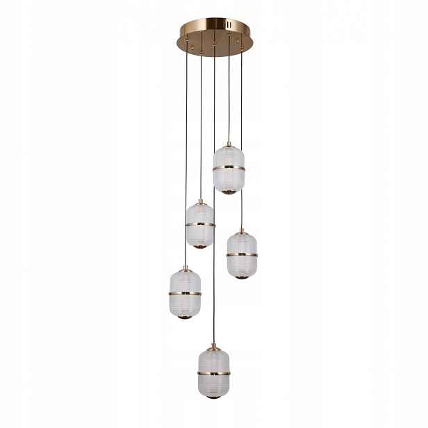 Lampa Pendel Zwis Stropní Svítidlo Alani Zlatá Led 3000K 30 cm do jídelny Italux